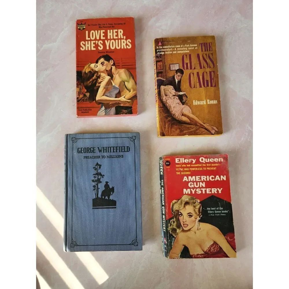 Vintage romance novel book bundle of 4 1933 60s glass cage Love Her shes Yours A